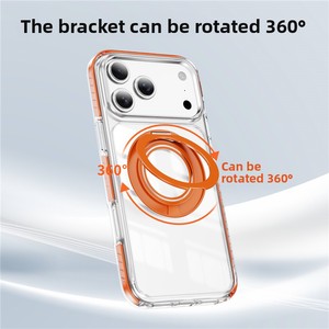 Étui rotatif en acrylique compatible avec <span class=keywords><strong>iPhone</strong></span> 17/17 <span class=keywords><strong>Pro</strong></span> Max, design transparent, protection magnétique, résistant aux chutes, sensation agréable au toucher - Product Image 2