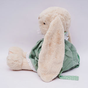 Mignonne poupée lapin à longues oreilles Miffie Bunny peluche jouet bébé poupée apaisante mignonne poupée de chiffon jeter oreiller rayé lapin jouet pour enfants - Product Image 3