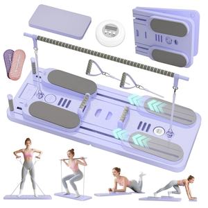 CZFIT Tabla <span class=keywords><strong>de</strong></span> Pilates Plegable Comercial y Doméstica, Reformer Multifuncional, Entrenador Abdominal y <span class=keywords><strong>de</strong></span> Core, con Ruedas A_B para Ejercicio - Product Image 1
