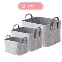 Panier de rangement multifonctionnel pliable en feutre de tissu 100 % coton moderne et écologique, sac de rangement compressible