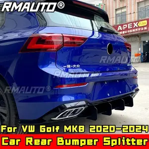 Kit carrosserie Golf MK8, spoiler de pare-chocs arrière, style lame noir brillant, protection de pare-chocs pour VW Golf MK8 2020-2024, accessoires de voiture - Product Image 1