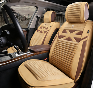 Housse de siège de <span class=keywords><strong>voiture</strong></span> en cuir et lin ventilée personnalisée Rouge Ajustement universel pour Audi Q3/Q7 VW A4 - Product Image 4