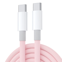 Câble de charge rapide et de transfert de données tressé USB-C vers USB-C 60W PD - Longueurs multiples 1M/2M/6FT en nylon et alliage de magnésium, personnalisable OEM/ODM