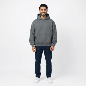 100% algodón temporada de invierno alta calidad Zip Unisex bordado Streetwear Puff estampado hombres sudaderas con capucha - Product Image 1