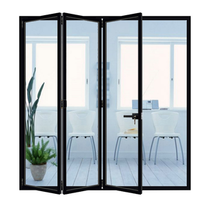 Puerta Plegable <span class=keywords><strong>de</strong></span> Vidrio <span class=keywords><strong>de</strong></span> Aluminio, Puerta <span class=keywords><strong>de</strong></span> Vidrio <span class=keywords><strong>de</strong></span> Acero Inoxidable Plegable, Aislamiento Térmico <span class=keywords><strong>de</strong></span> Aleación <span class=keywords><strong>de</strong></span> Aluminio Moderno, Tamaño Personalizado - Product Image 2