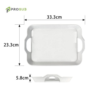 Prosub Tùy Chỉnh Có thể In Trắng Nhựa Khoảng Trống Bàn Đồ Ăn Khay Với Xử Lý Hình Chữ Nhật Thăng Hoa Phục Vụ Khay - Product Image 3