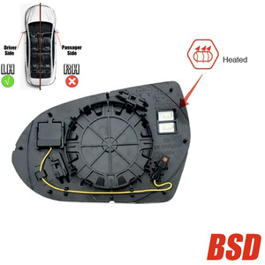 Pour KIA NIRO 2016-2021, rétroviseur extérieur chauffant avec détection d'angle mort (BSD) 87611G5030 - Product Image 6