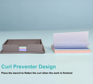 YDS حامل ملاحظات لاصق متوافق مع البريد فإنه يلاحظ 3x3 منصات لاصقة موزع مع استنسل ABS منظم وسادة مذكرة مع صندوق خط - Product Image 4