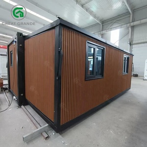 Casa Prefabricada de Lujo Expandible de 20 pies, 2-3 Dormitorios, con Paneles de Pared WPC, Casa Contenedor Moderna, Casa Pequeña Portátil, Apartamento Tipo <span class=keywords><strong>Granny</strong></span> Flat - Product Image 2