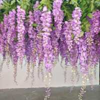 Guirlande de glycine artificielle romantique suspendue, résistante aux UV, pour décoration de plafond, toile de fond de mariage, événements et fêtes