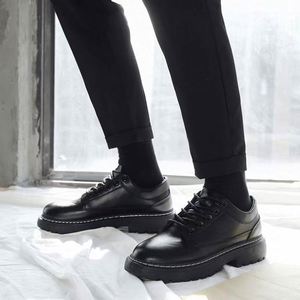 Zapatos de Vestir para Hombre 2025, de Diseño de Lujo, con Punta Cuadrada, de Cuero, con Cordones, Transpirables, Antideslizantes y Ligeros - Product Image 3