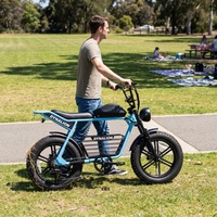 Vélo électrique confortable avec selle ergonomique large, vélo électrique rétro à pneus larges pour les balades en banlieue et les loisirs en parc