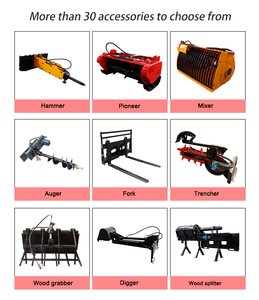 Eur5 EPA4 roda kecil depan pemuat Mini dengan 4-in-1 ember/bor putar/Pitchfork/wide Cab - Product Image 5