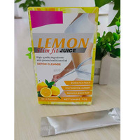 Lemon Slim Fit Juice Detox Reiniging Fruitpoeder Met L-Carnitine Vitamine C Probiotica 5gx10 Sachets OEM ODM Groothandel Aanbod