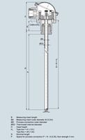 Capteur de température SITRANS TS500 en conception modulaire 7MC7512-1JK16-1CA1-ZE00+T12+Y01, sonde tubulaire 316L