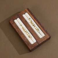 CM Jewelry Factory Vente en gros de bijoux en laiton plaqué or 14K, style Hip Hop, ensemble 3 pièces (boucles d'oreilles et bracelet à maillons épais) pour femmes et filles
