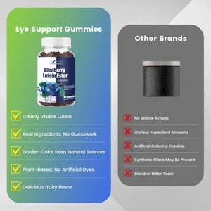 Suplemento para la vista, gomitas de luteína para apoyar la salud de los ojos, con luteína y zeaxantina, fórmula diaria con zinc, vitaminas para la visión - Product Image 6