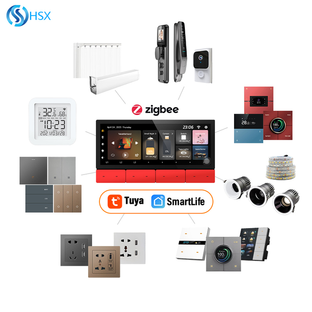 2025 New Tuya 6.2 Inch Touch Panel Zigbee Gateway Smart Home Central Controller