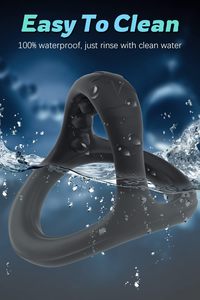 3 Pack Soft Silicone <strong>Vibrating</strong> Penis <strong>Rings</strong> for Delay Ejaculation-S-HANDE Brand - Product Image 5