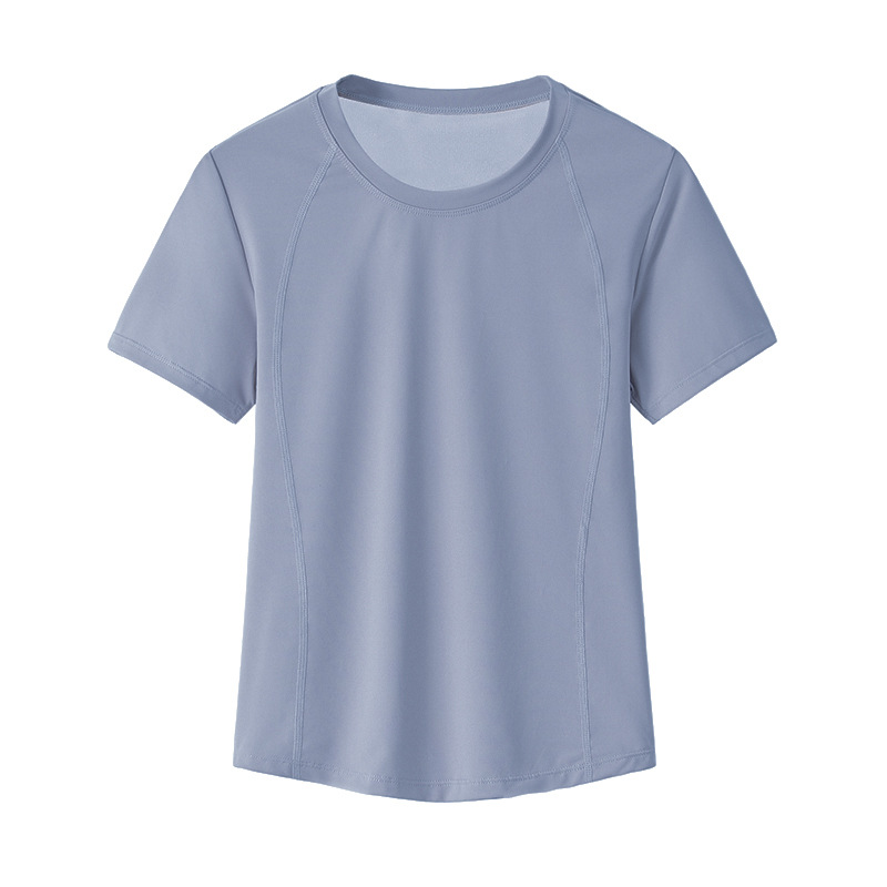 Custom Logo Women's Quick Dry Mesh Back Sports T-Shirt Breathable Short Sleeve Gym Workout Yoga Running Activewear