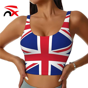 Débardeur de sport pour femme personnalisé, confortable et léger, avec impression du drapeau haïtien, doux et respirant - Product Image 6