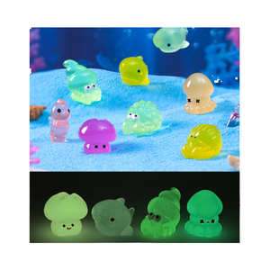 Kawaii-Figurine en résine 3D, animal requin ermite, crabe, hippocampe porte-bonheur, breloque aveugle, sac lumineux, à vendre, décor d'<span class=keywords><strong>aquarium</strong></span> - Product Image 1