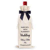 Sac cadeau en tissu de jute et lin imprimé personnalisé pour mariage, avec cordon de serrage, vente en gros, le moins cher