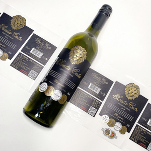 Etiquetas de Embalaje de Alta Gama para Vino y Agua Mineral, Papel Sintético, Impresión UV Offset, Estampado en Caliente con Oro, Laminación Impermeable, <span class=keywords><strong>Código</strong></span> <span class=keywords><strong>QR</strong></span> - Product Image 2