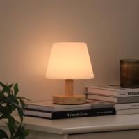 Design romantique organique simple nordique bois PE 2000mAh led tables recharge lampe veilleuses pour décor de chevet