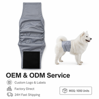 Faja Protectora para Perros Machos, Tejido Impermeable Reciclado, Transpirable, Reutilizable, Lavable, Anti-manchas, a Prueba de Fugas, Varios Tamaños