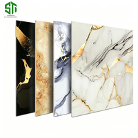 Panneau mural en PVC marbré moderne, imperméable, résistant à l'humidité et aux UV, pour la décoration intérieure avec design graphique
