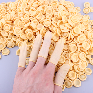 Poedervrije Cleanroom Latex Vingerkraam Geel Antislip Laag Chloor Antistatische Esd Latex Vingerbedden Voor Horloges Industrie - Product Image 2