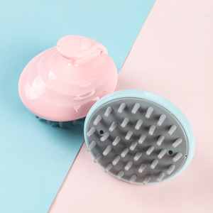 Cepillo de masaje para el cuero cabelludo Wanmei, color rosa, con cerdas de silicona suave para lavar y limpiar el cabello. - Product Image 3