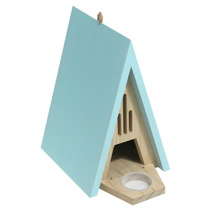 Nichoir triangulaire <span class=keywords><strong>en</strong></span> <span class=keywords><strong>bois</strong></span> de pin <span class=keywords><strong>pour</strong></span> oiseaux de jardin, à suspendre <span class=keywords><strong>en</strong></span> extérieur, taille personnalisée - Product Image 2