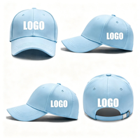 100% katoenen, hoogwaardige, effenkleurige, OEM geborduurde, aanpasbare logo baseballcap, custom petten voor heren en dames