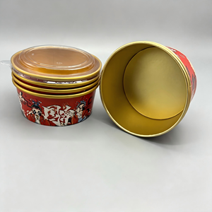 Bol en papier enduit d'aluminium, PET et PE avec couvercles, étanche, résistant à l'huile, personnalisable en poids, taille et impression, pour fêtes, festivals, usine de bols alimentaires - Product Image 5