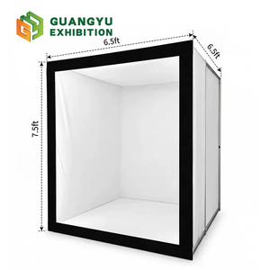 Boîte Photo Booth Portable en Verre avec Structure en Tissu Tendu et Tube en Alliage d'Aluminium, Miroir Intégré, Cabine Photo pour Fêtes - Product Image 2