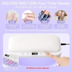 Lámpara LED Profesional para Uñas de Gel, 4 Temporizadores, Plegable, con Guantes y Reposabrazos - Product Image 5