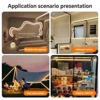 Bande lumineuse LED néon USB 5V étanche IP65, en silicone élastique, avec interrupteur tactile, réglable, pour décoration extérieure et intérieure, facile à installer