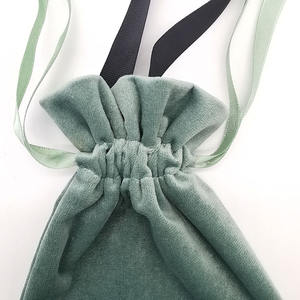 Pochette à bijoux en velours imprimée sur mesure, sac à cordon en flanelle douce, petit emballage cadeau, sacs à bijoux avec votre logo - Product Image 3