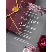 Customized Luxury Acrylic Wedding Invitation Card