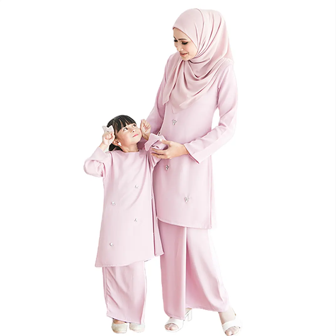 Sipo conjunto de vestidos para meninas, vestidos de malásia, mãe e filha kurung