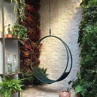 Chaise suspendue en forme d'œuf en rotin tressé en aluminium de qualité supérieure, minimaliste, pour l'intérieur et l'extérieur