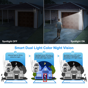 4MP Wifi Mini Smart Linkage PT <b>Camera</b> Human Detection Function Dual Light Built-in Mic & Speaker 256G up to 100ft - Product Image 4