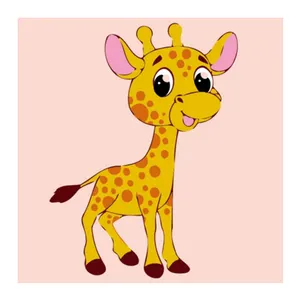 Cartoon Tier ölgemälde Cartoon Little Sika Deer nach digitaler Malerei Kinder malen Kinder Geschenke