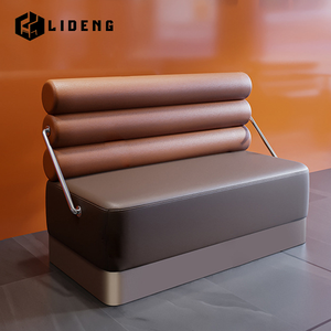 Customized Modern Western Restaurant <strong>Half</strong> Circle Deck Sofa Dining Stainless Steel Table and <strong>Chair</strong> - Product Image 4