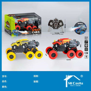 รถ360 118ของเล่นแบบหมุนได้ความเร็วสูง24ก. สามารถชาร์จไฟได้พร้อมไฟพ่นและไฟ - Product Image 1