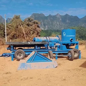 40TPH installation mobile de séparation de lavage de sable et d'or pour processus minier à vendre