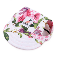 Casquette de baseball pour animaux de compagnie avec sangle de menton réglable, design ouvert pour les oreilles, chapeau pare-soleil pour chien et chat, motif uni, maille respirante et écologique