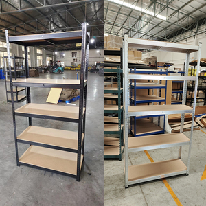 Étagères en acier galvanisé à poutre en Z robuste, nouvelles étagères sans boulons, 40x120x200, étagères de rangement empilables carrées pour usage domestique - Product Image 4